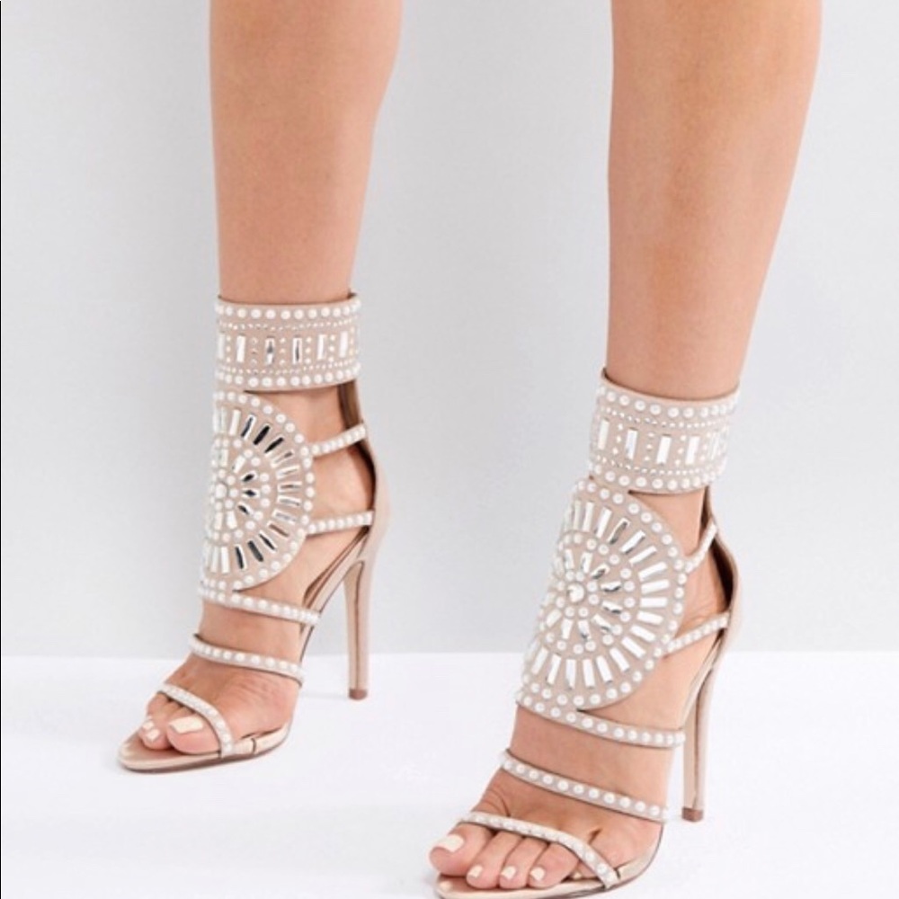 Public Desire Cleopatra Embellished Heeled Sandals